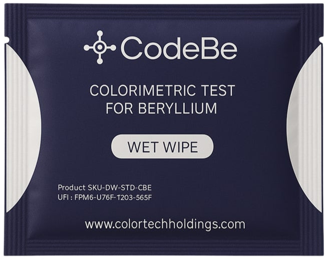 CodeBe - Beryllium Detection Wet Wipes - Box of 100