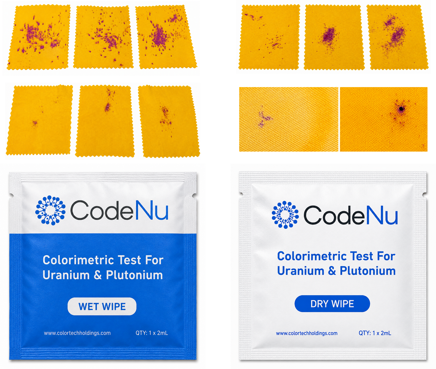 Uranium & Plutonium detection wipes