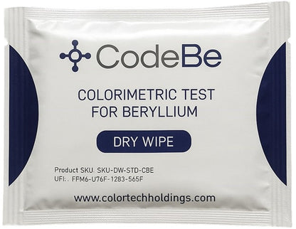 Box of 100 - CodeBe - Beryllium Detection Dry Wipes