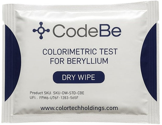 CodeBe - Beryllium Detection Dry Wipes - Box of 100