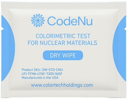 CodeNu - Uranium & Plutonium Detection Dry Wipes - Box of 100