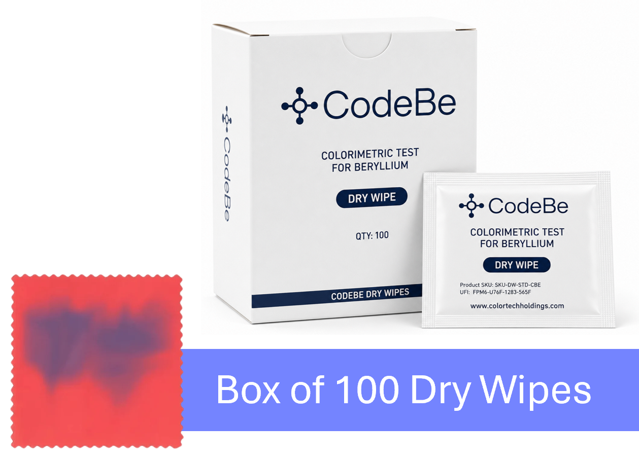 Box of 100 - CodeBe - Beryllium Detection Dry Wipes