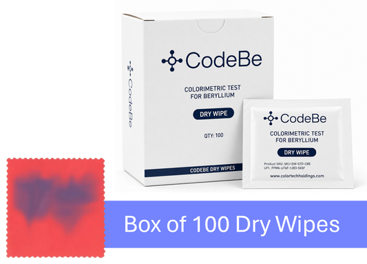 Box of 100 - CodeBe - Beryllium Detection Dry Wipes