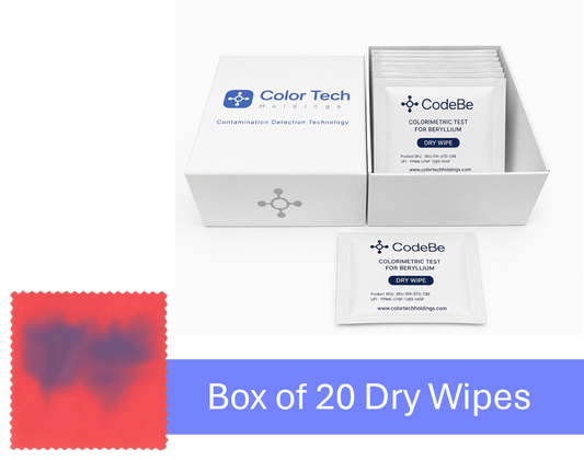 Box of 20 (Evaluation kit) - CodeBe - Beryllium Detection Dry Wipes