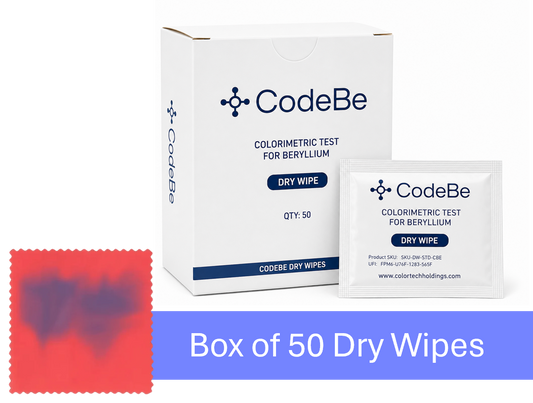 Box of 50 - CodeBe - Beryllium Detection Dry Wipes