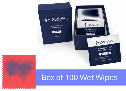 Box of 100 - CodeBe - Beryllium Detection Wet Wipes