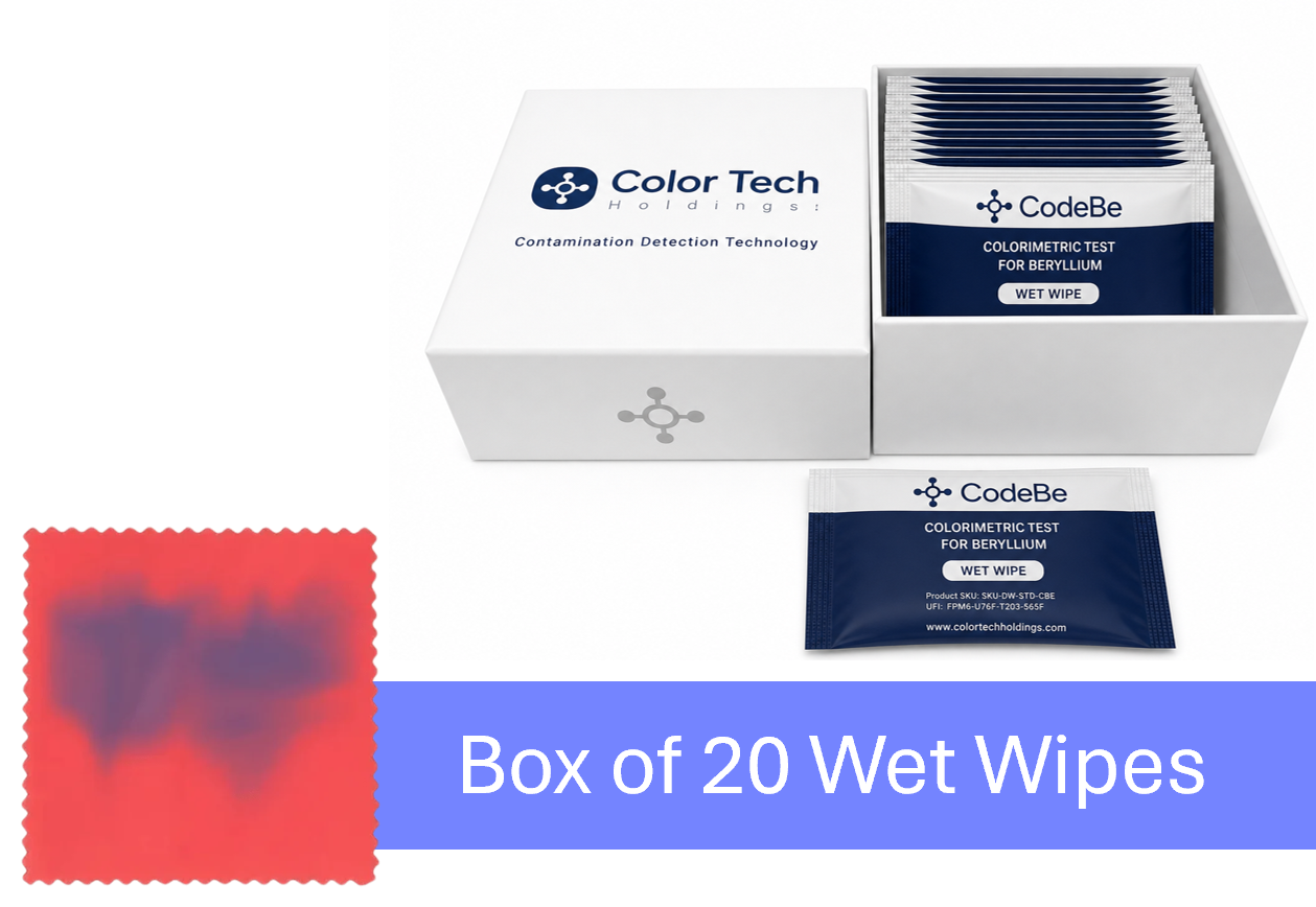 Box of 20 (Evaluation kit) - CodeBe - Beryllium Detection Wet Wipes