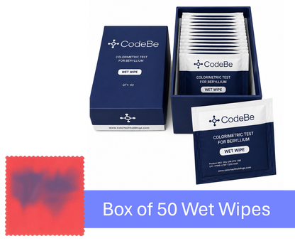 Box of 50 - CodeBe - Beryllium Detection Wet Wipes