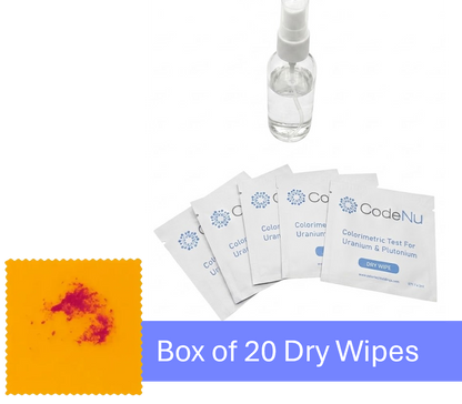 Box of 20 (Evaluation Kit) - CodeNu - Uranium & Plutonium Detection Dry Wipes