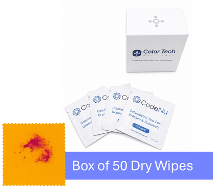Box of 50 - CodeNu - Uranium & Plutonium Detection Dry Wipes