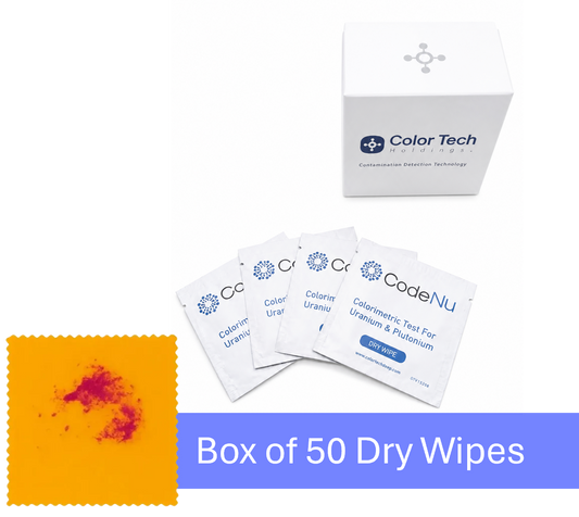 Box of 50 - CodeNu - Uranium & Plutonium Detection Dry Wipes