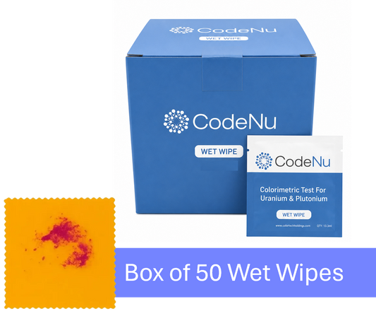 Box of 50 - CodeNu - Uranium & Plutonium Detection Wet Wipe